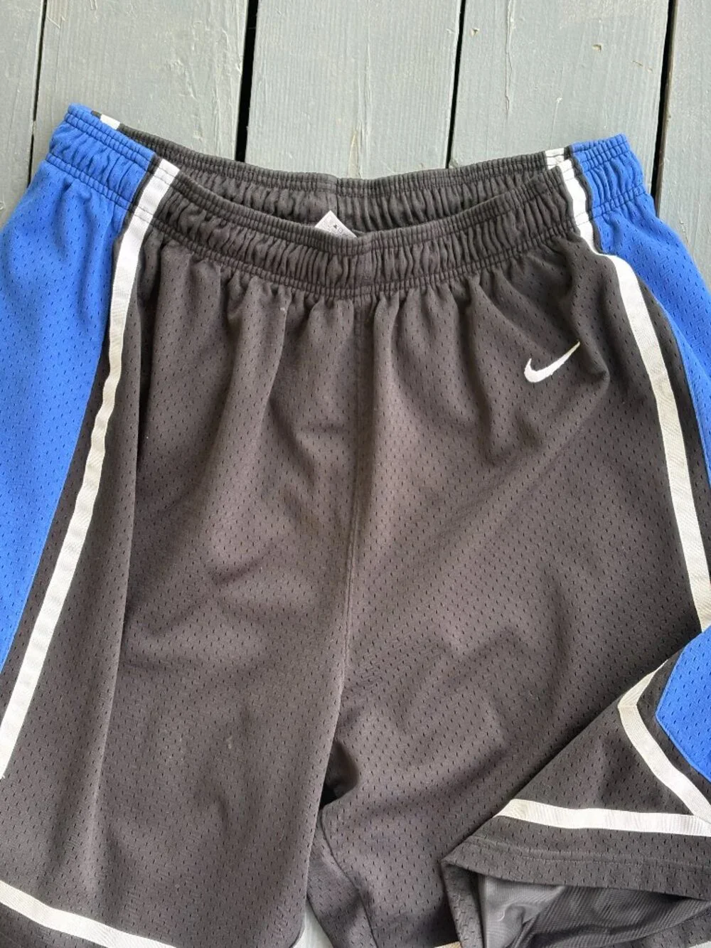 Nike Duke Black & Blue Men's Athletic Mesh Basketball Team Shorts XLarge